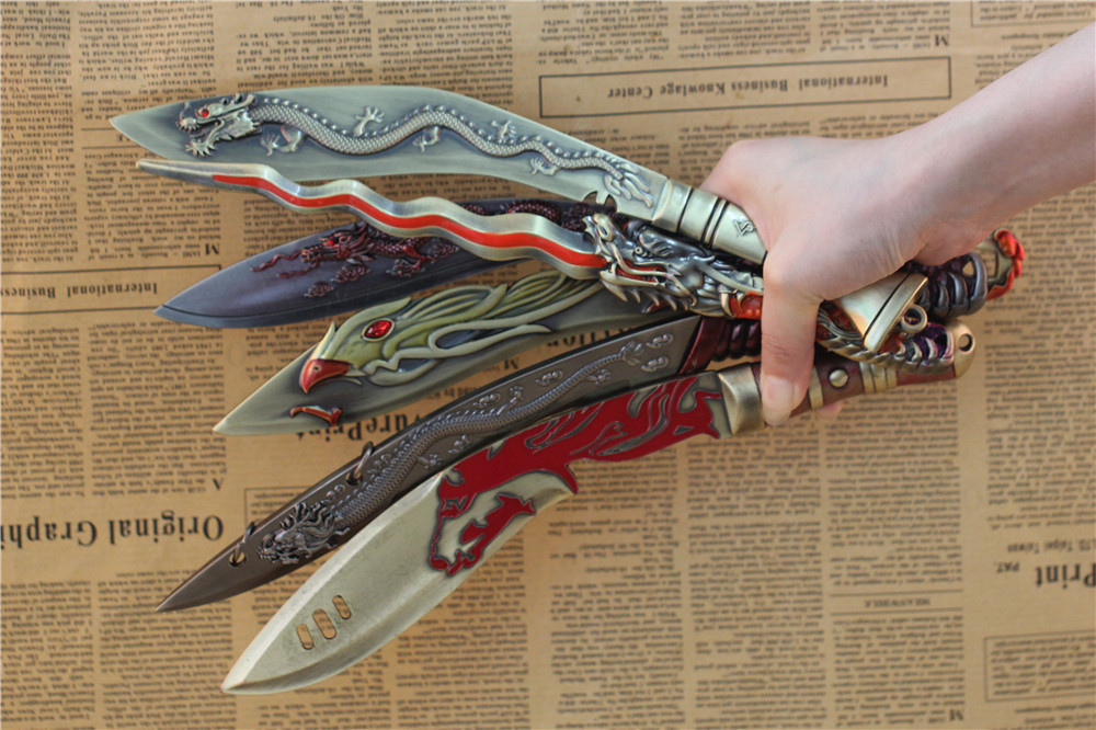 cf武器 30厘米大屠龙尼泊尔刀 马来剑 未开刃 穿线兵器模型批发