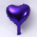 10寸心形铝膜气球 婚礼婚房生日派对装饰单色爱心铝箔婚庆气球