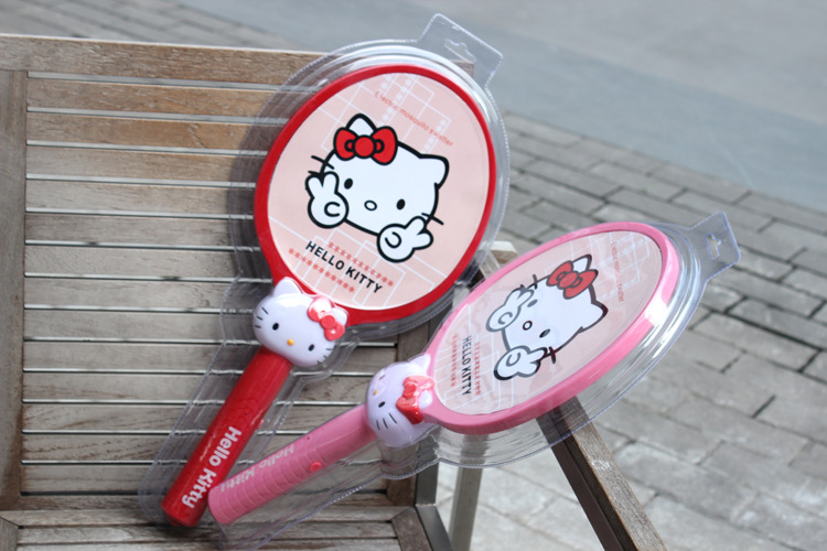 批发hello kitty卡通创意电蚊拍 kt猫驱蚊拍 电池网驱蚊拍
