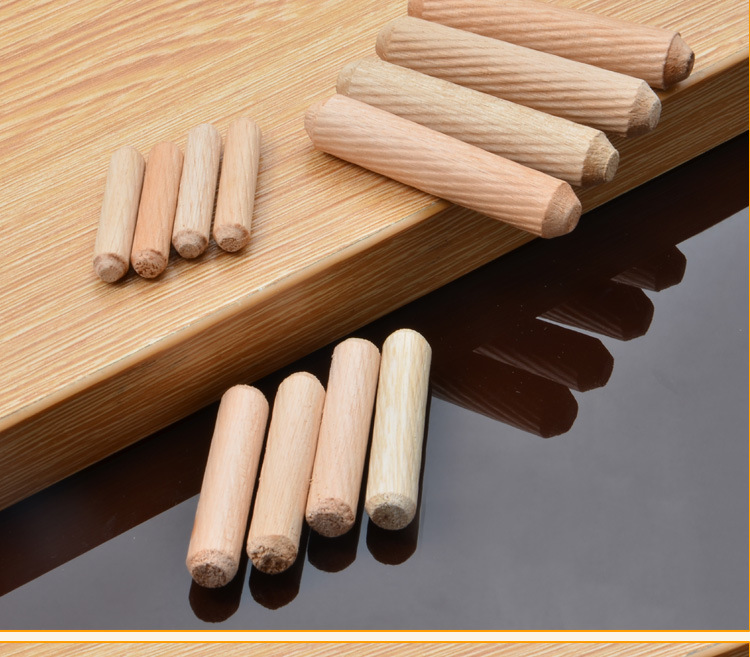 铭固 木榫木梢 板式家具连接件 实木圆棒形直斜纹 桦木按木荷木