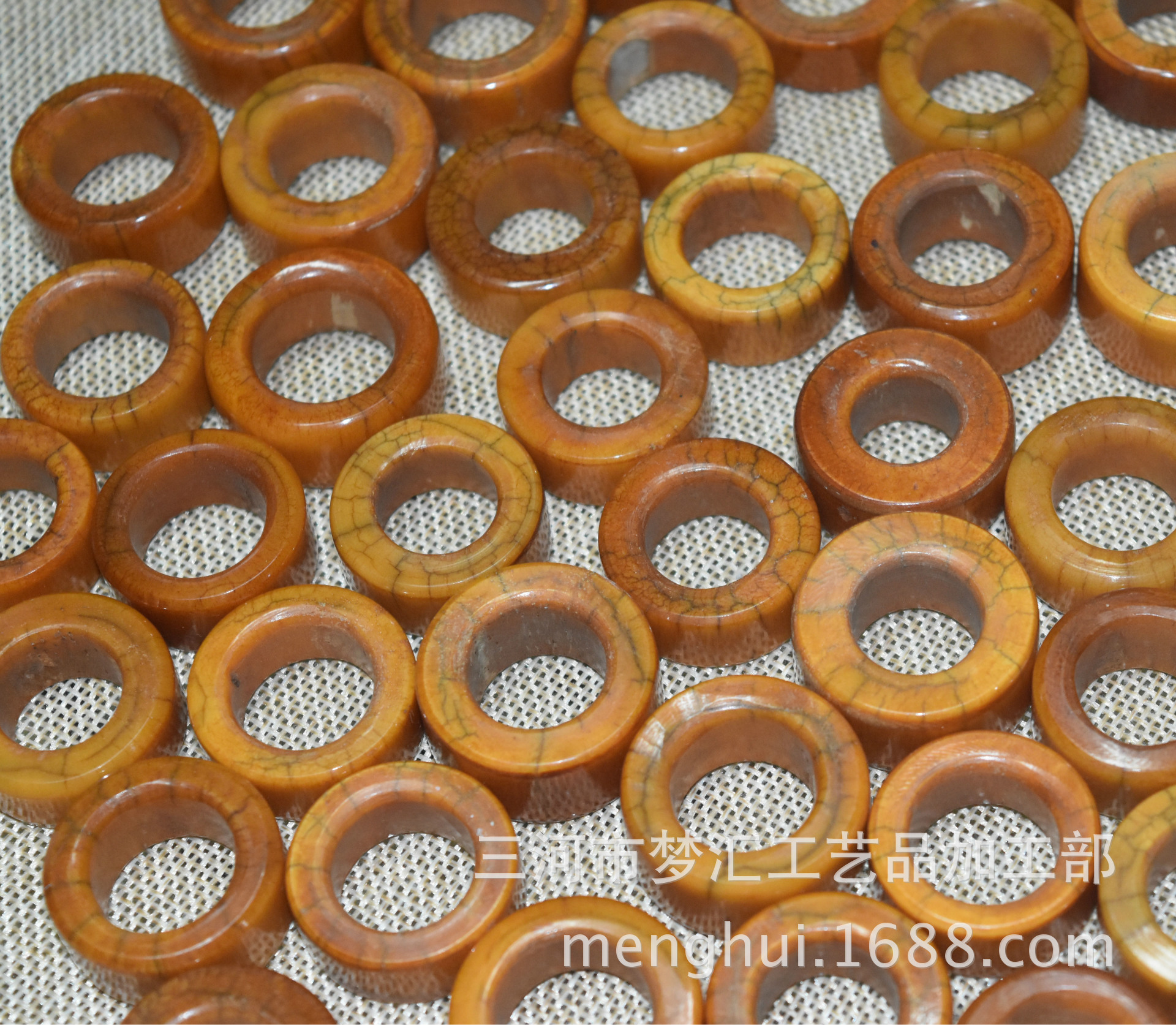 天然牛骨防老裂骨圈指环做旧吊坠挂件