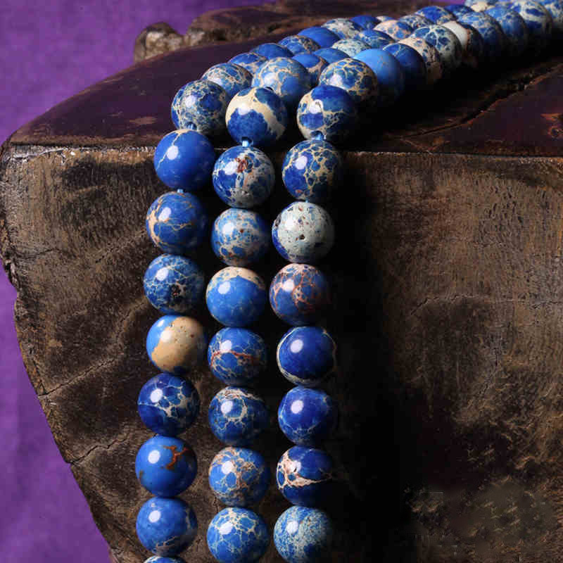 天然巴西帝皇石 蓝色帝皇石 项链手链半成品 散珠串珠批发无优化