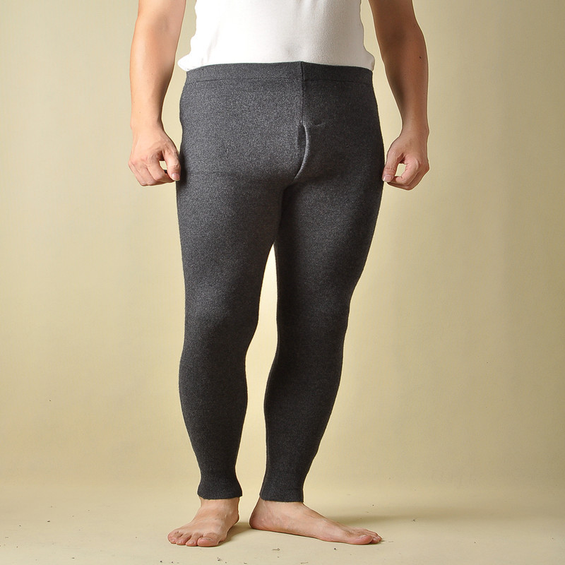 男中厚羊毛裤衫色针织羊毛裤打底裤秋裤保暖裤