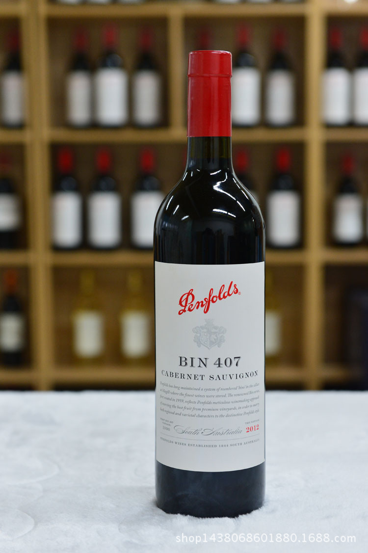 进口红酒批发 澳洲原瓶奔富酒庄bin407 2013年 干红葡萄酒 原瓶