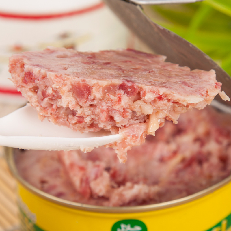 清真 内蒙古老马咸羊肉罐头240g 批发午餐肉户外食品 12个包邮