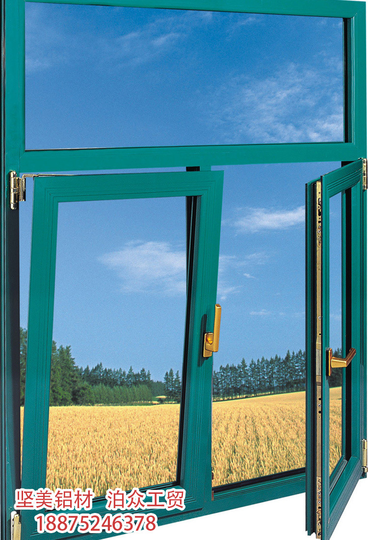 重庆坚美断桥铝合金上悬式平开窗厂家直销1