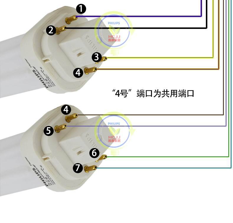 飞利浦master pl-c 4p/四针插口节能灯筒灯插拔管 10w/18w/26w