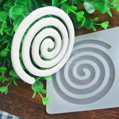 蚊香系列生日快乐蛋糕装饰插件围边巧克力翻糖硅胶烘焙模具ry-123