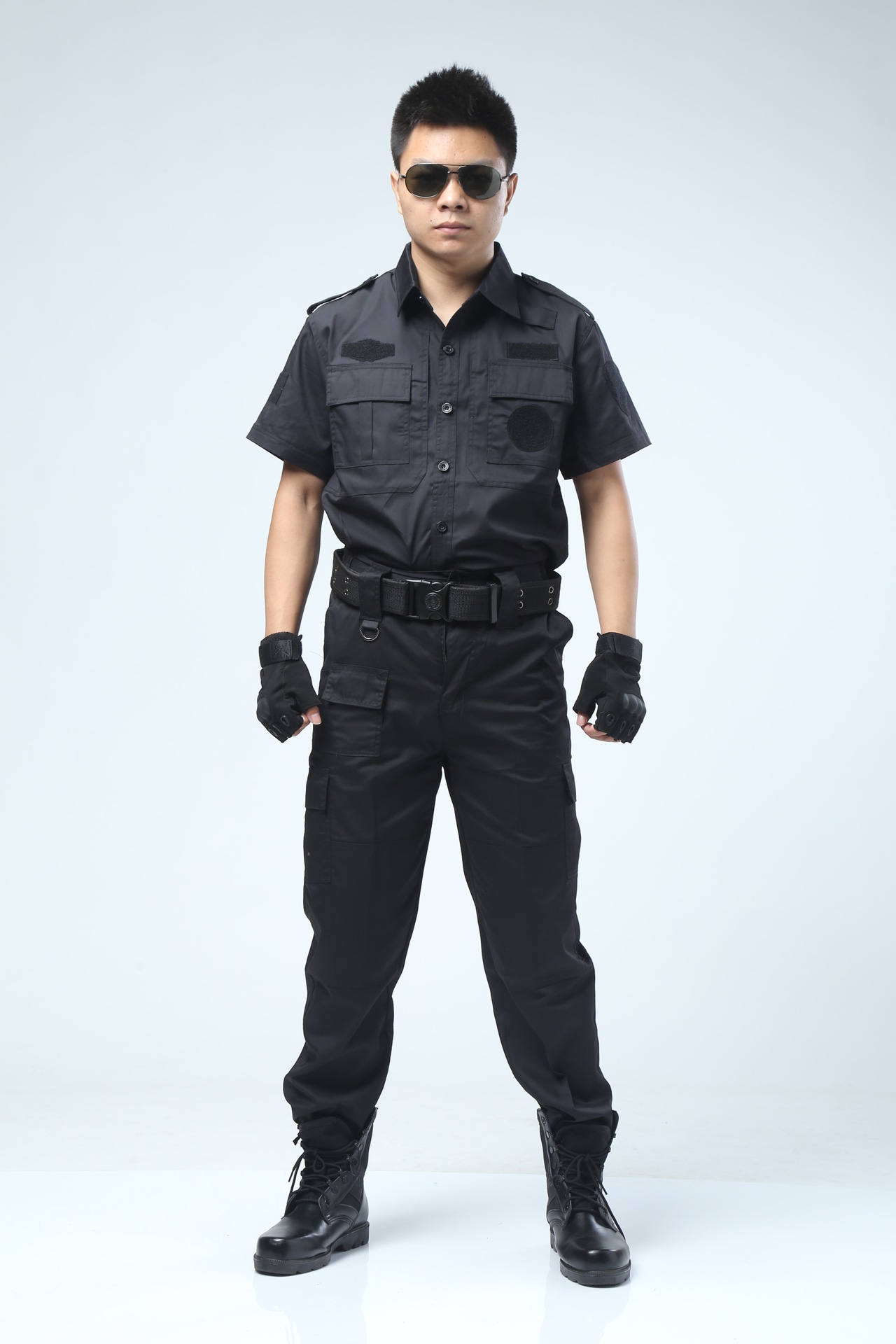 新式特井夏短袖 黑色特战服套装作训服保安服厂家直销批发