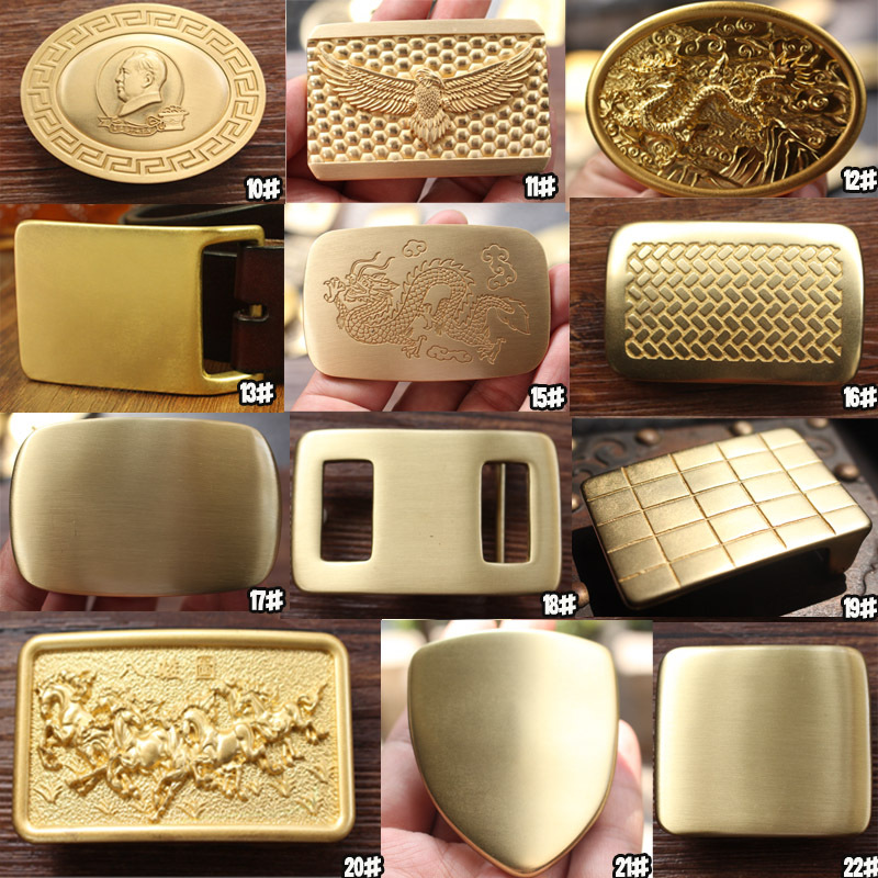 美版纯铜皮带头复古黄铜扣古银皮带扣皮带卡子真皮腰带扣批发