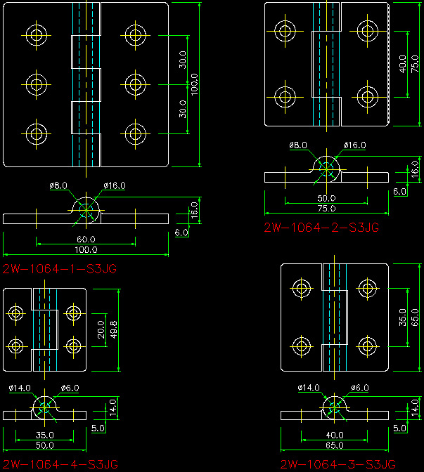 精铸不锈钢加厚重型重载平接合页 铰链b-1064系列