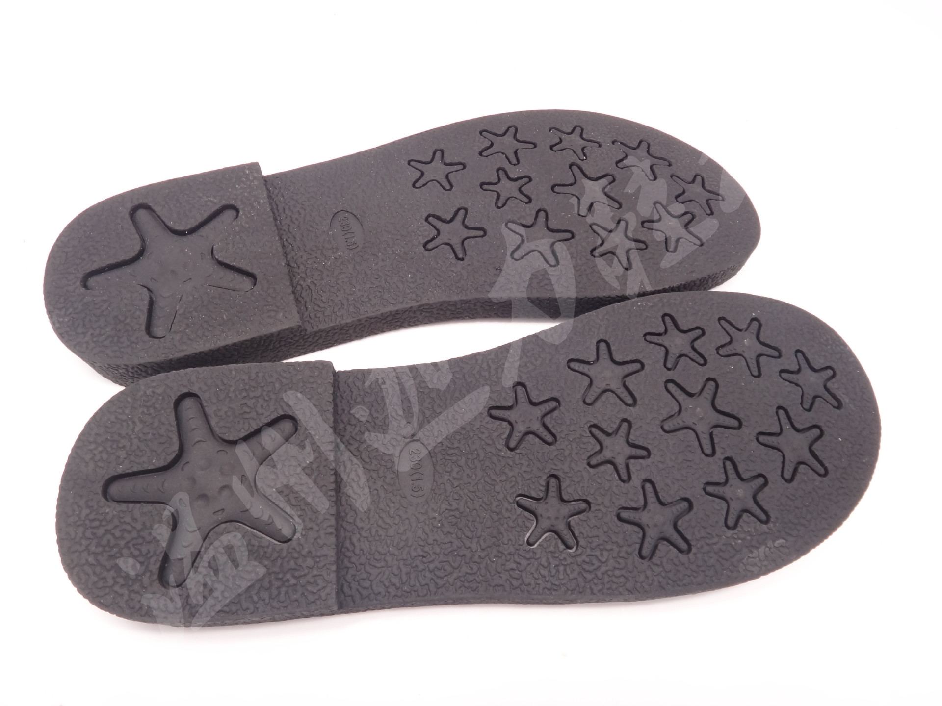 厂家直销 橡胶平跟女鞋底 海星底花女鞋底 明星同款女鞋底20233