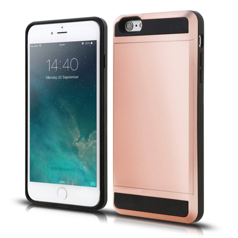 插卡盔甲 IP6-玫瑰金