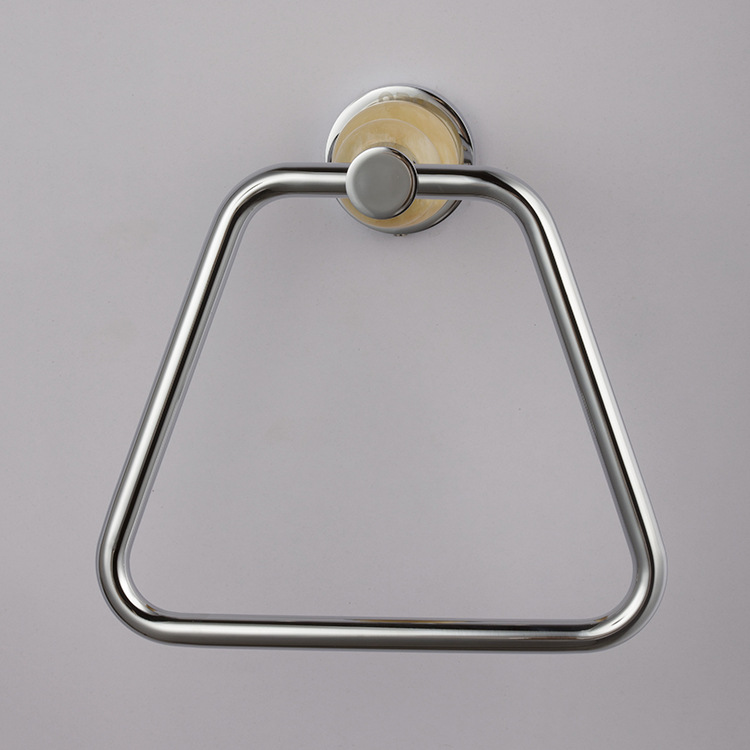 新款热销梯形毛巾环酒店家用卫生间毛巾架全铜挂壁浴巾架