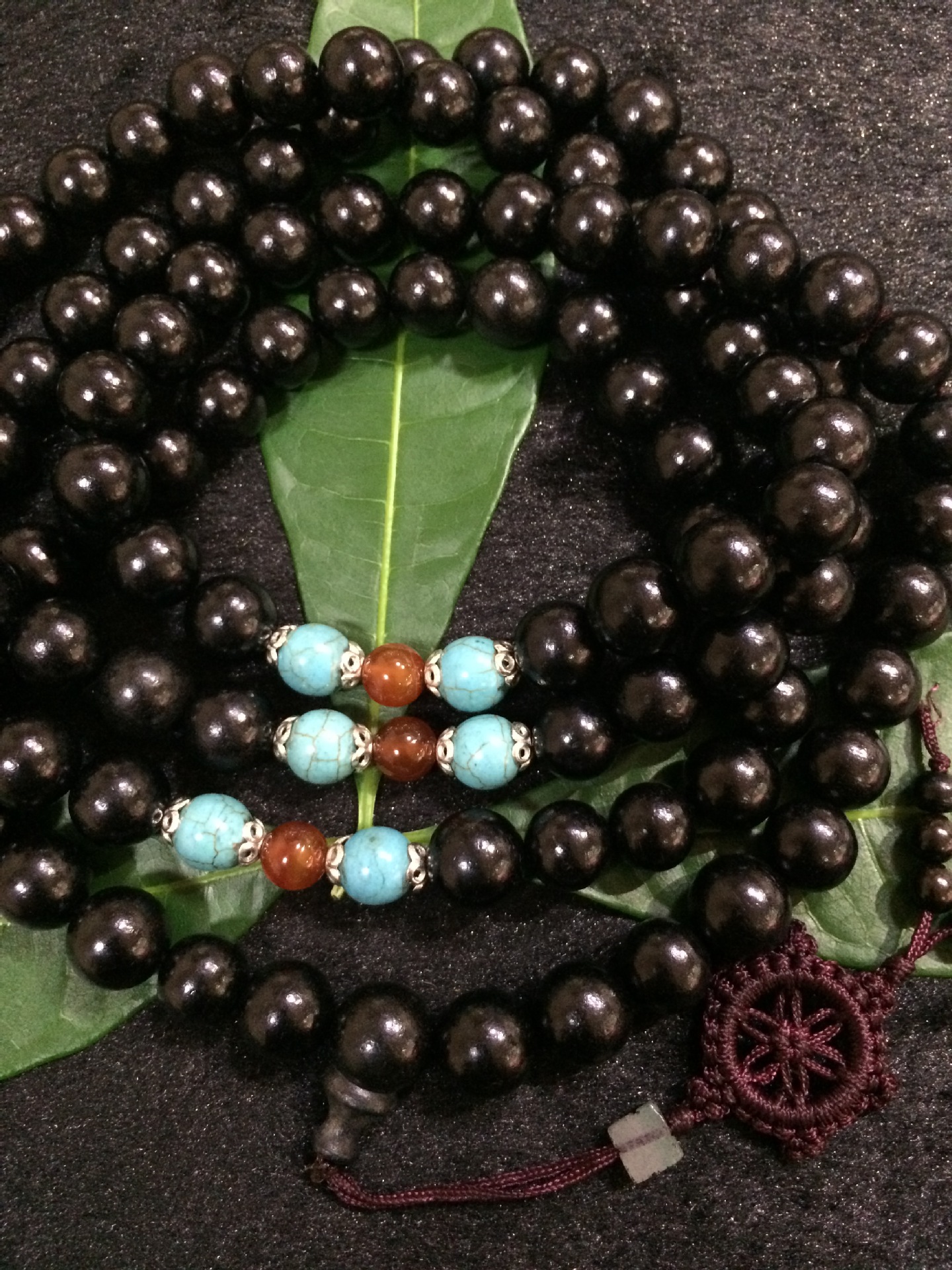 0 男女士情侣手链紫檀黑檀木珠乌木