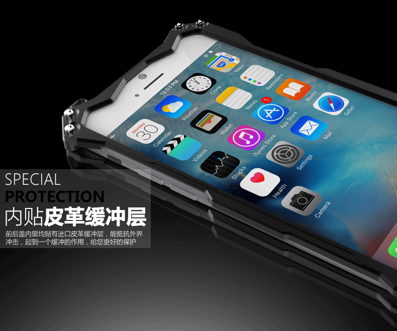 R-Just Gundam Matte Aerospace Aluminum Shockproof Metal Shell Protection Case for Apple iPhone 6S/6 & iPhone 6S Plus/6 Plus