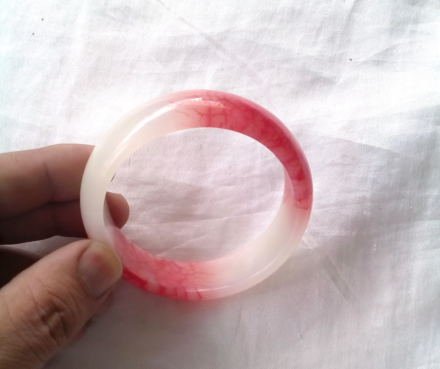 玉石批发岫玉凤血玉鸡血玉镯子 玉器批发 手镯