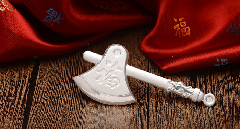 卡菲尔银999纯银 银斧头 投资 摆件 送人收藏