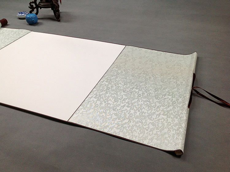 全绫精装裱定做批发 厂家直销  品名:四尺斗方挂轴 宣纸尺寸:68*68