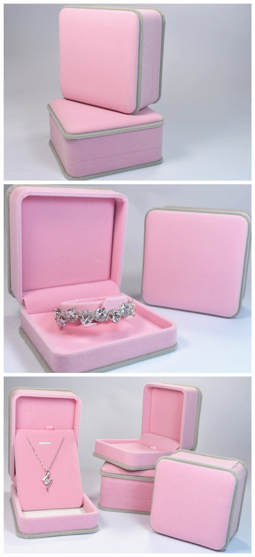 植绒双层圆角手镯盒手链盒佛珠盒串珠盒饰品盒珠宝首