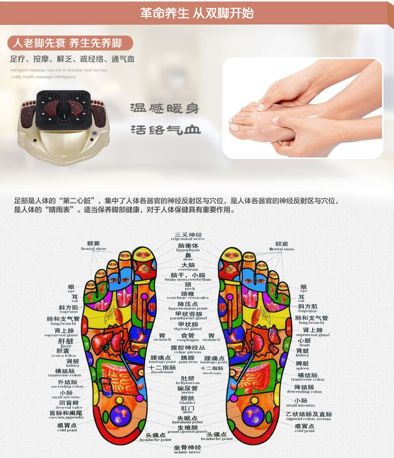 气血循环机 脚底高频螺旋震动足底按摩器养生机血 液循环机活血机