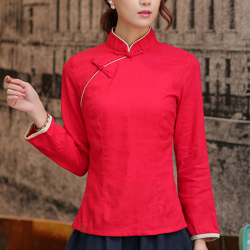 女装中式茶艺民族风旗袍定制民国品牌棉麻复古斜襟上衣中国风唐装