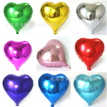 18寸纯色爱心五角星铝膜气球生日婚礼舞台装饰心形铝箔气球批发