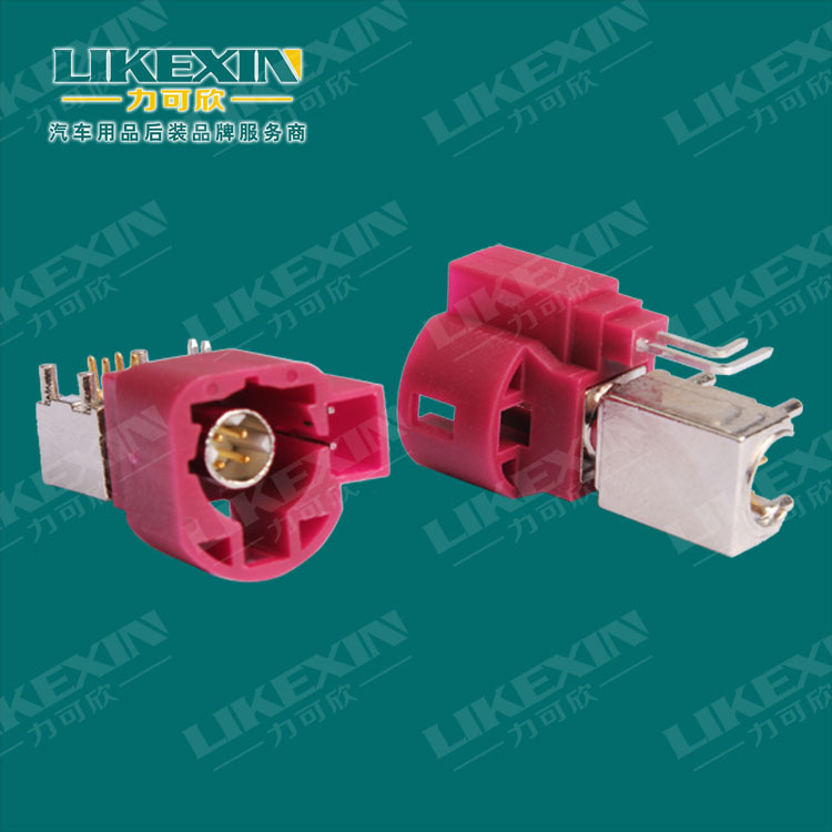 汽车连接器_hsd连接器生产厂家供应红色6p母