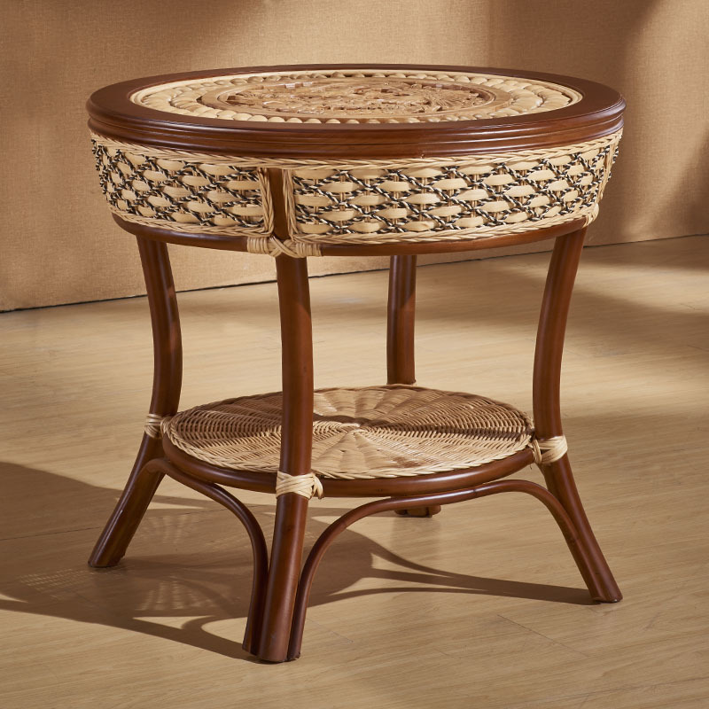 藤条藤艺椅阳台客厅茶楼庭院实木真藤桌椅三件套五件套藤制家具