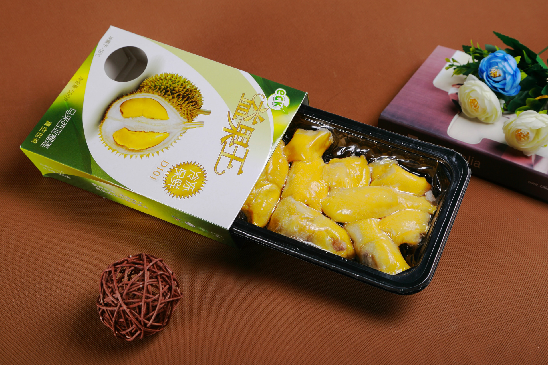 egk马来西亚d101小猫山王榴莲/d101盒装榴莲/500g益果王冷冻榴莲