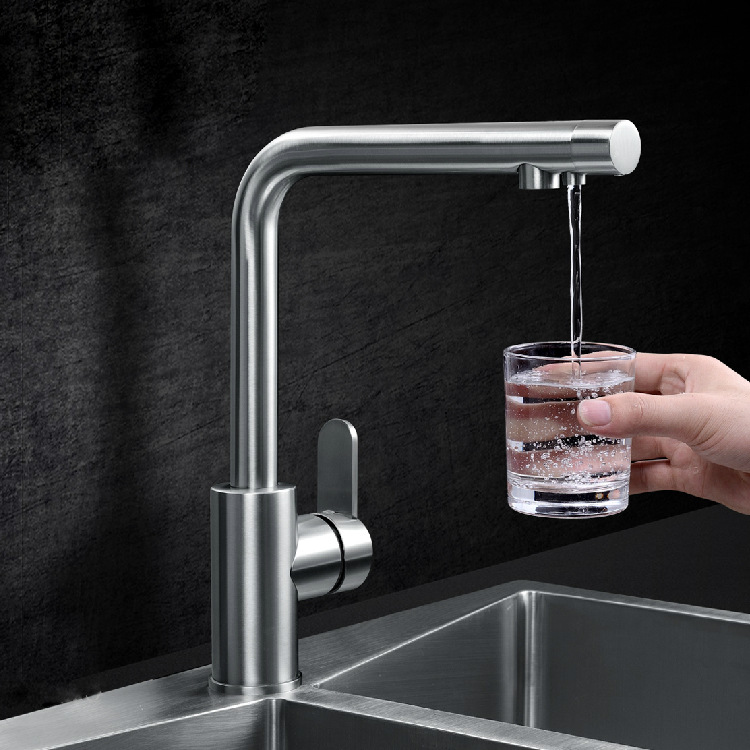 樱花 净水三合一 龙头不锈钢冷热拉丝厨房龙头 菜盆龙头 厨房龙头