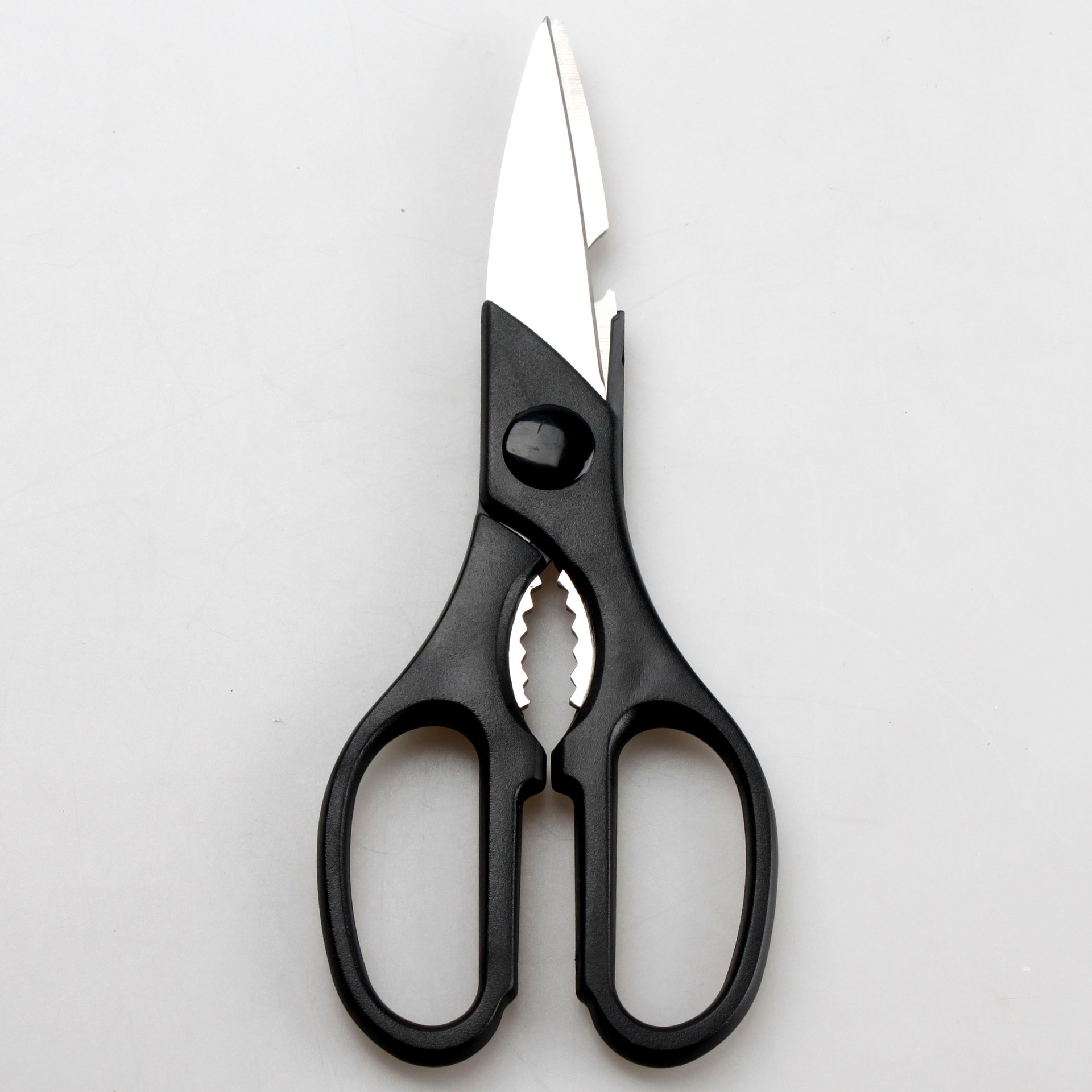 外贸出口家用厨房用剪刀不锈钢剪刀带波浪形核桃夹