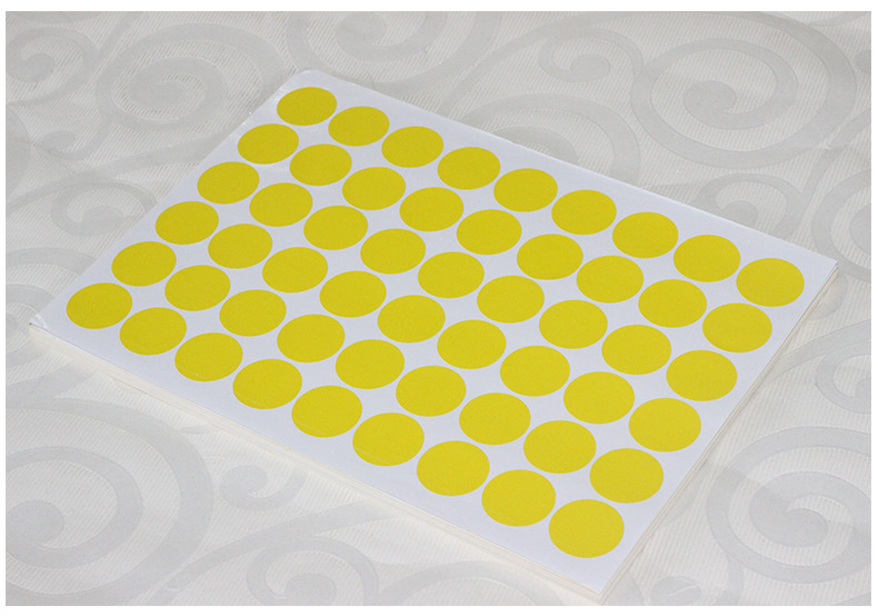 a4圆形不干胶打印贴纸 3cm彩色圆点标