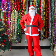 厂家直销 圣诞服装圣诞男服 圣诞老人装扮衣服 圣诞套装5件套批发