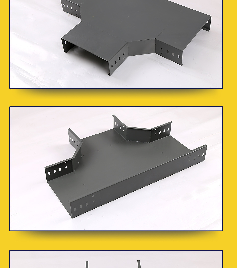 【厂家供应】专业施工防火阻燃喷塑电缆线槽桥架 镀锌支架三通
