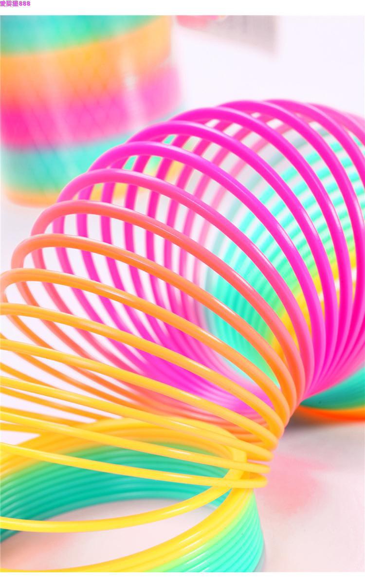 批发新款出彩中国人早教益智大号魔力彩虹圈 弹簧叠叠乐环呼啦圈