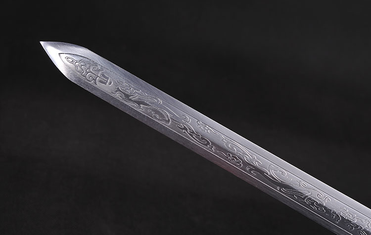 一件代发八面刀剑汉剑花纹钢纯铜双龙汉剑宝剑长剑厂家批发未开刃