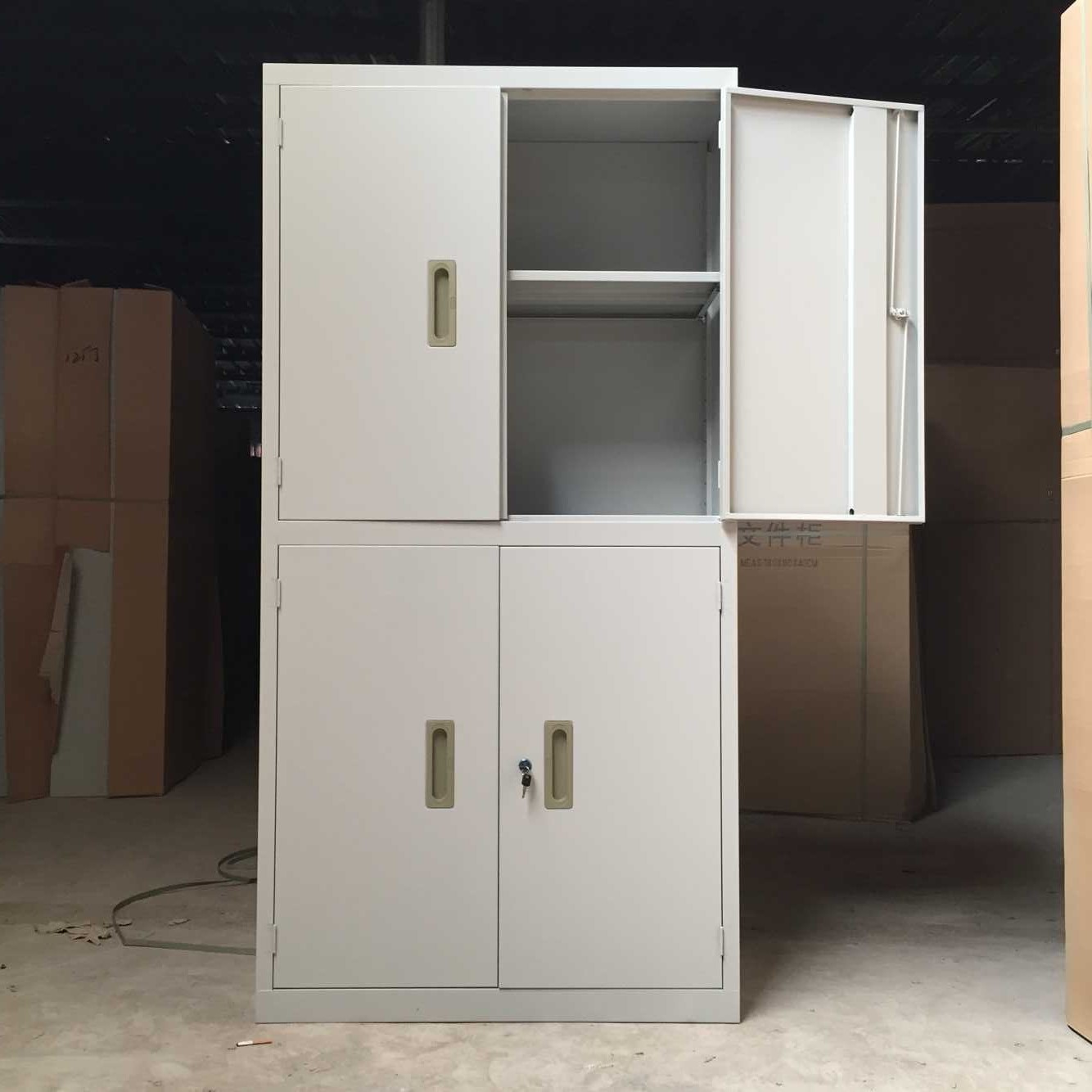 公司办公四门文件柜铁皮柜开门储物柜档案资料整理财务凭证层板柜