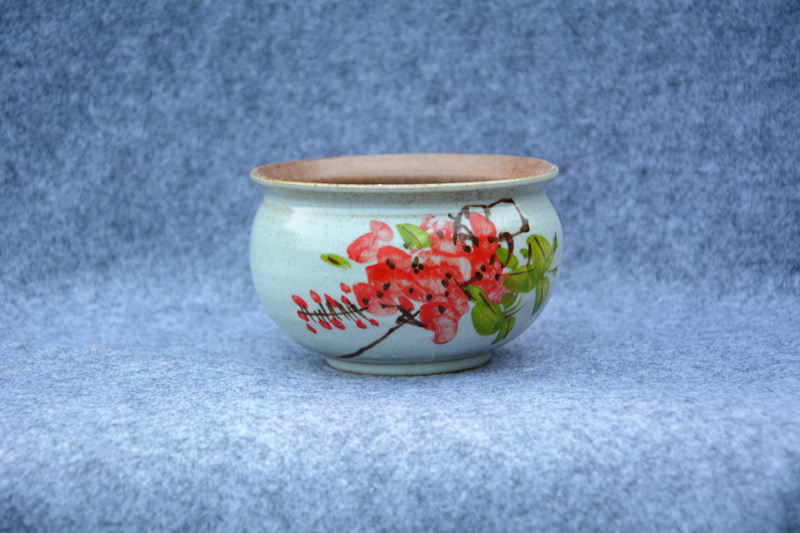 景德镇陶瓷纯手工绘画写意多肉植物花盆厂家直销