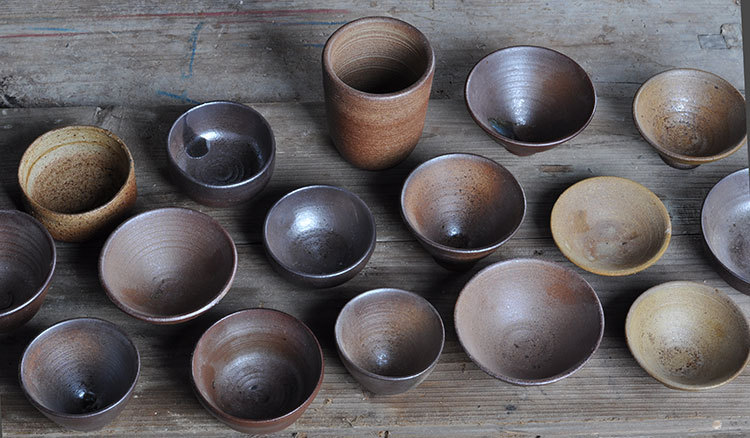 纯手工 柴烧杯 定制 天然环保陶土茶杯个性粗陶杯 水杯品茗杯