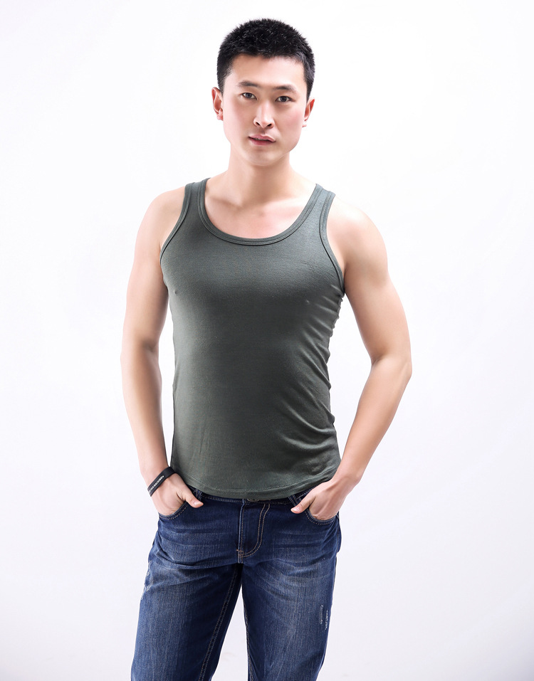 外贸夏季汗背心男士加肥加大码宽松透气胖人