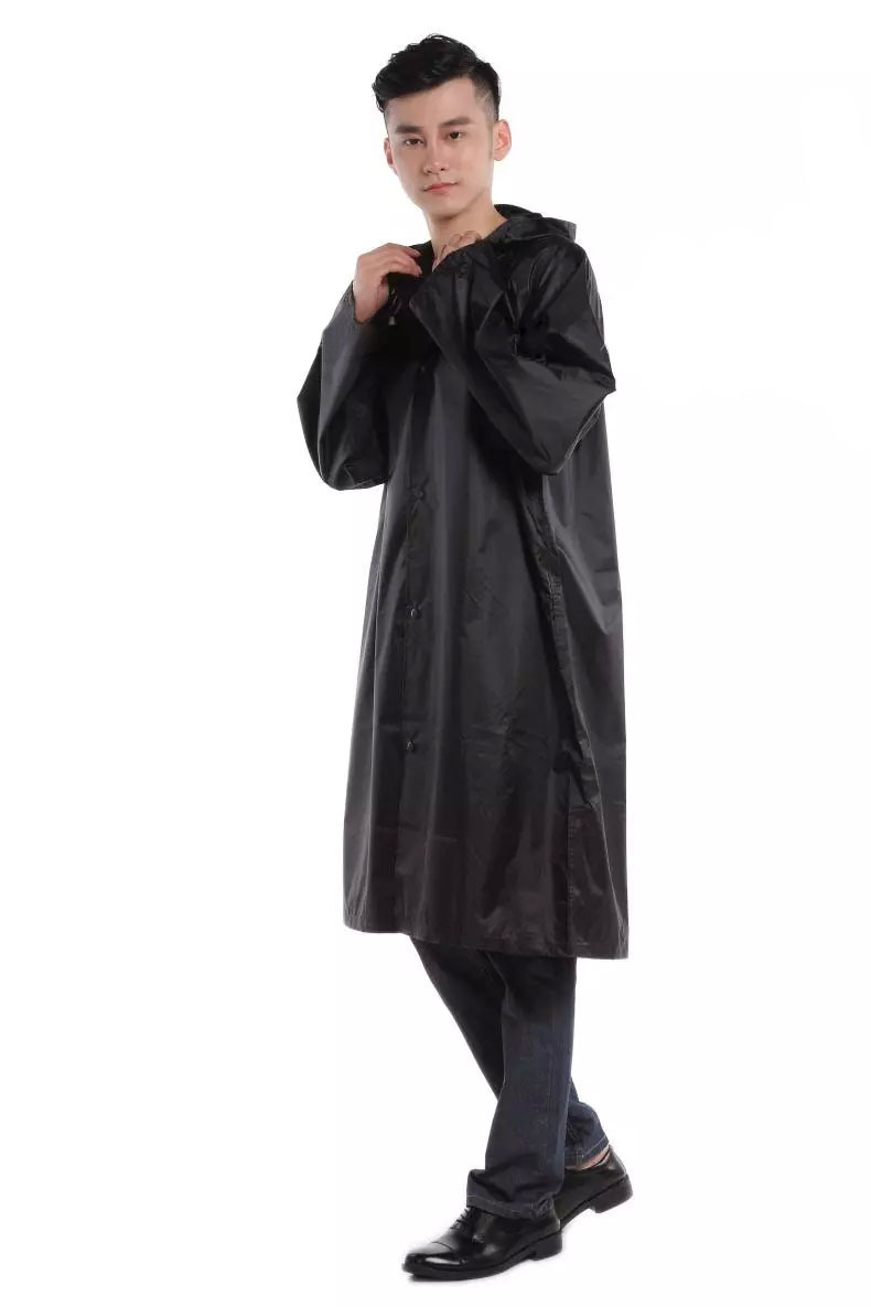 正品天堂雨衣尼龙绸风衣 男女成人连体雨衣有袖雨披带荧光条 nf-2