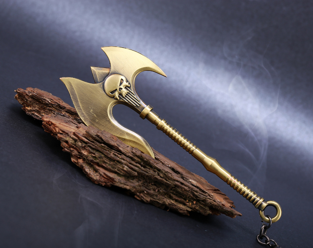 lol 英雄联盟 诺克萨斯之手 德莱厄斯 战斧兵器钥匙扣挂件 15cm