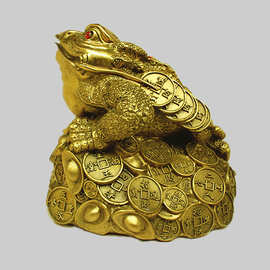 纯铜大小号金蟾摆件 开业送礼家居摆设招财进宝风水用品金蝉