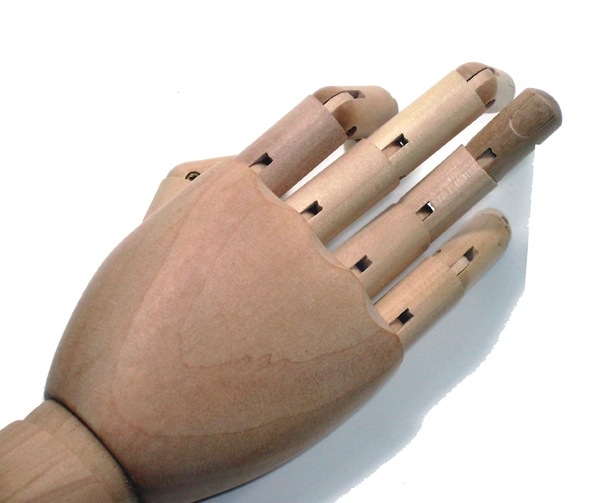 7英寸木手模型 全实木 素描模型 关节手 小孩木人手 漫画木手