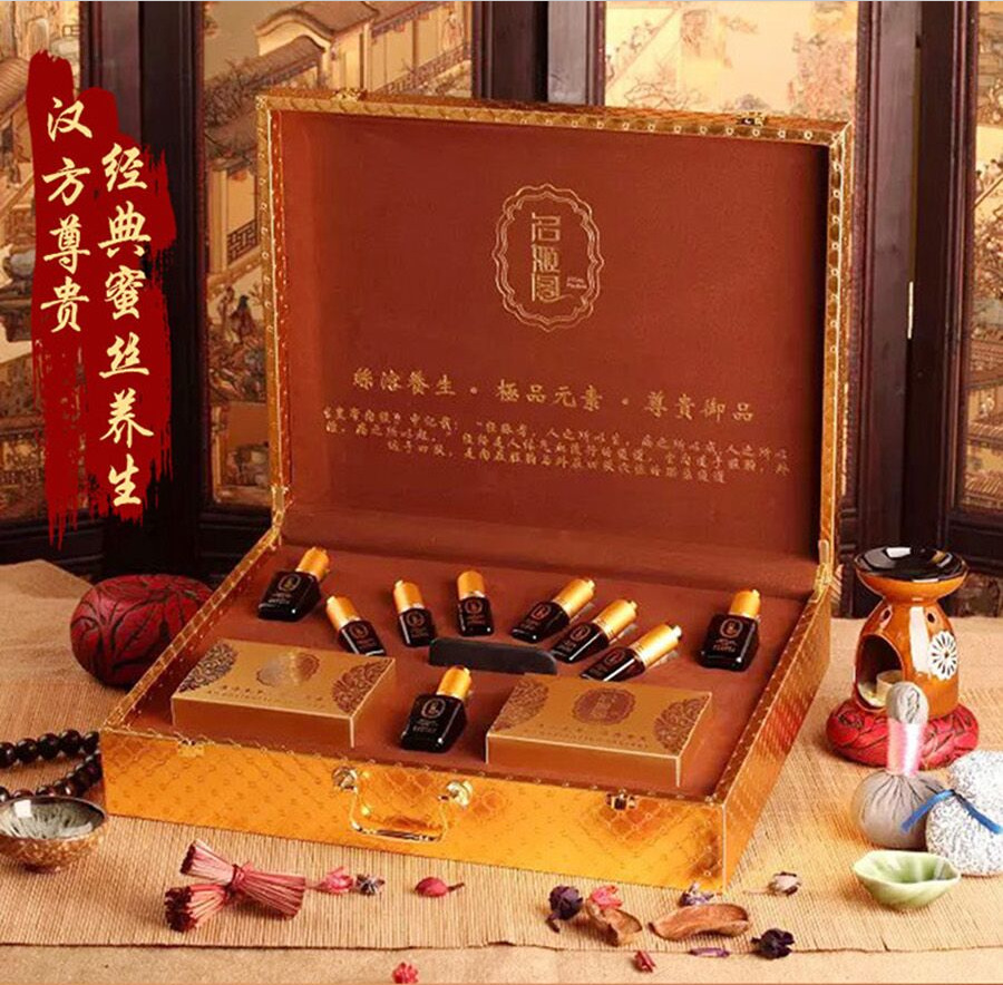 批发肩颈脊椎蚕丝养生套 蚕丝精油药油套盒 理疗按摩刮痧保养