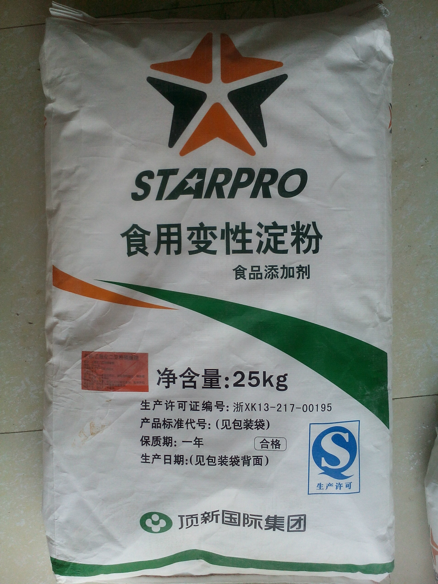 顶新食品普罗星变性淀粉醋酸酯淀粉磷酸酯双淀粉