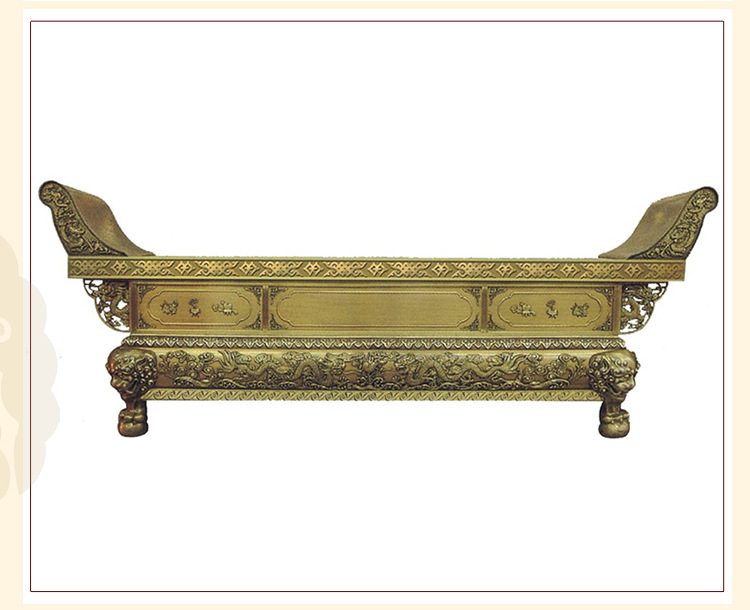厂家定制供应佛堂铜质供奉桌 神台铜供桌 仿古条案中式公祠铜供桌-阿