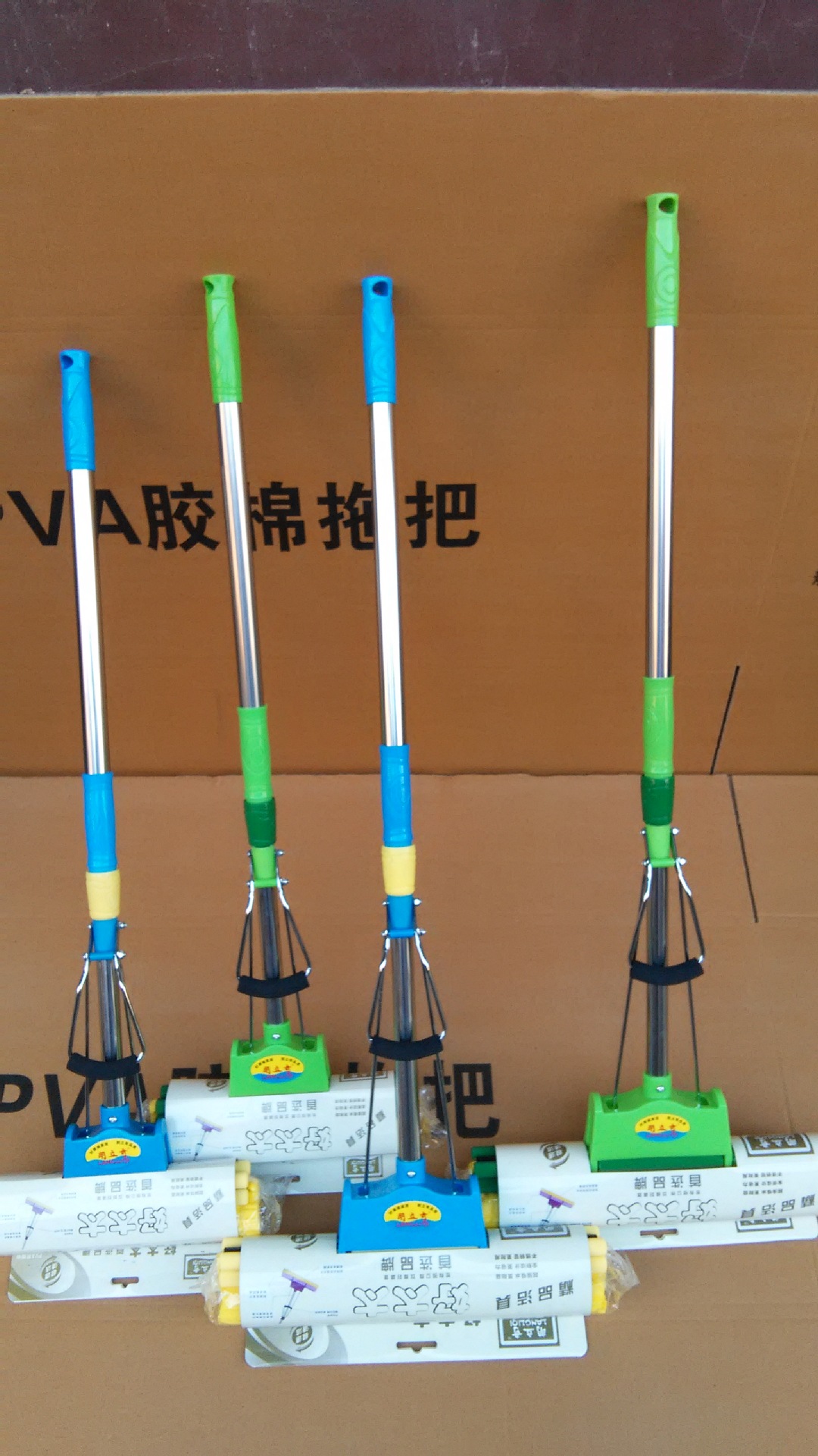 朗立奇 厂家促销 好媳妇同款38cm滚轮胶棉拖把 海绵拖把 生产厂家