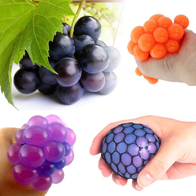 April Fool's Day Whole Person Vent Toy Quirky Ideas Water Ball Vent Grape Ball Toy Multi-Color Cordless Version